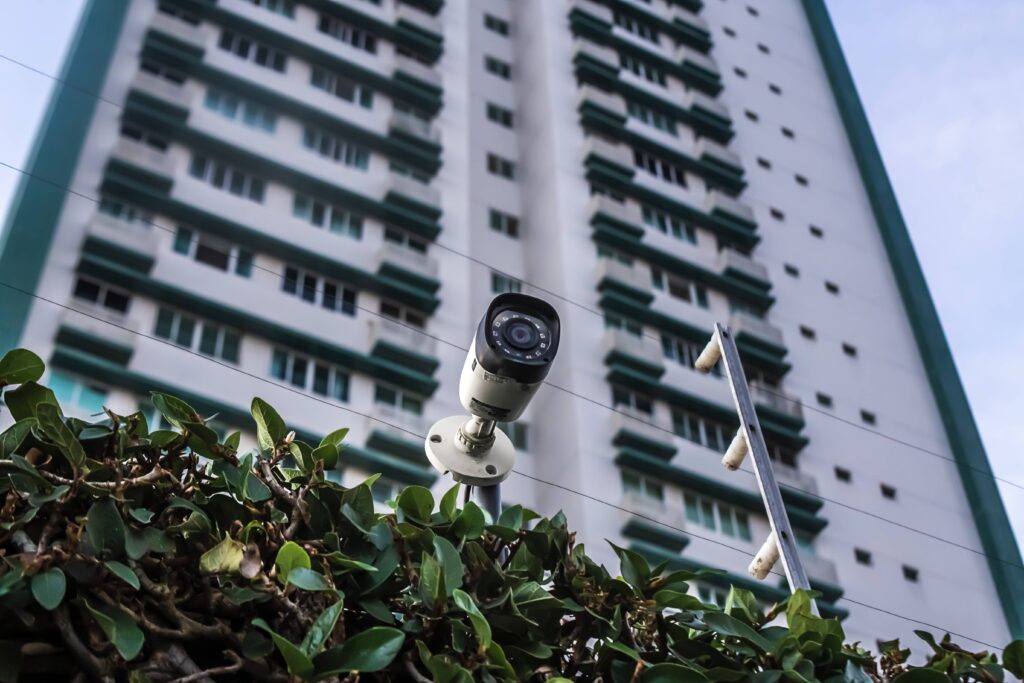 Property management live video monitoring apartment building security
