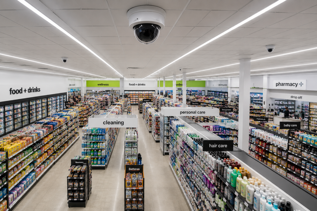 CCTV placement for retail stores live monitoring for business video surveillance